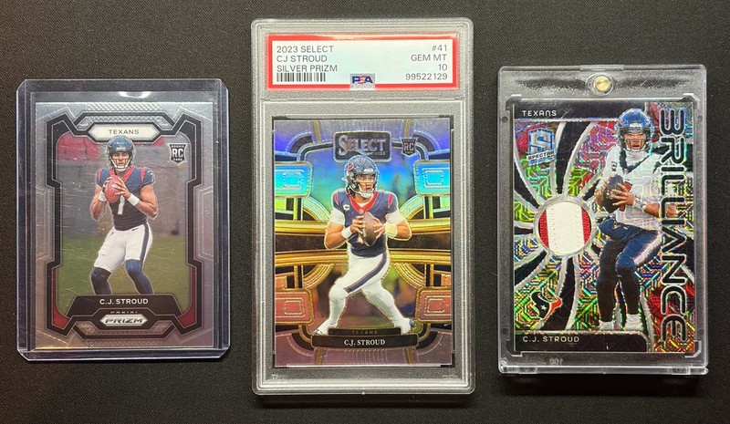 2023 Panini Select - Concourse C.J. Stroud Silver Prizm PSA 10 + Spectra Mem /25