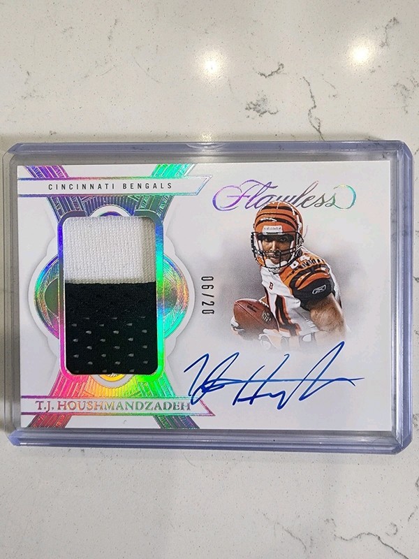 TJ Houshmandzadeh 2025 Panini Flawless Patch Auto #06/20 Bengals #PA-TJH