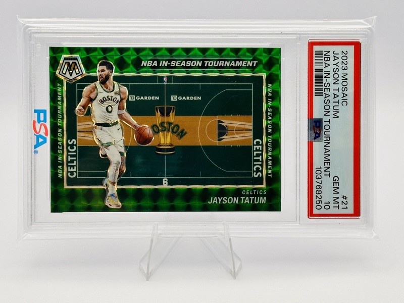 2023 Panini Mosaic #21 NBA In Season Tournament Jayson Tatum PSA 10