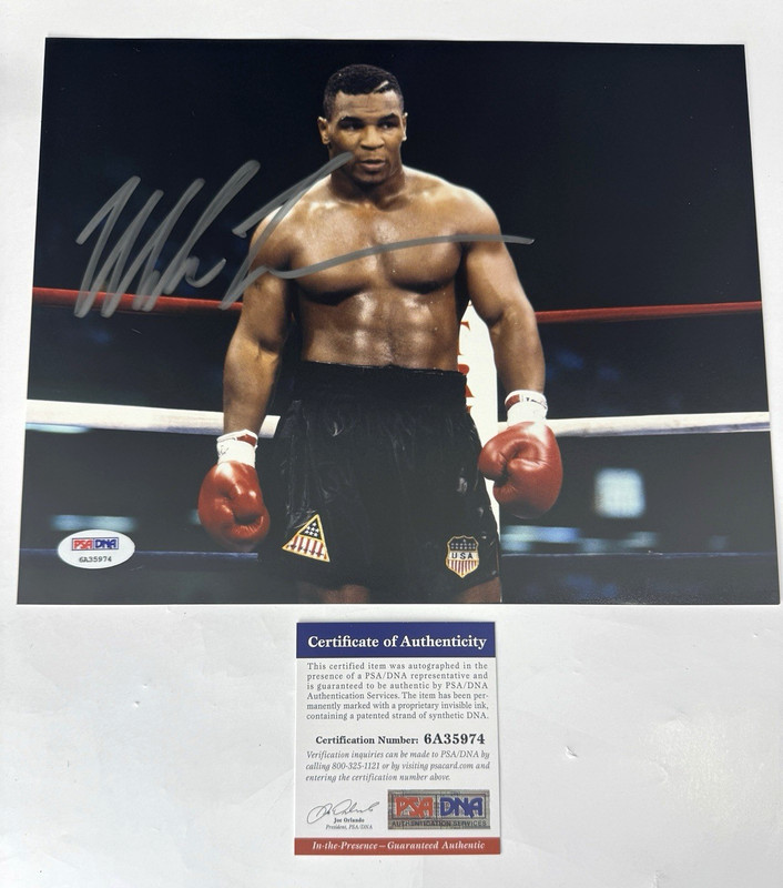 IRON MIKE TYSON Signed 8x10 Photo PSA/DNA Authenticated Boxing Autograph