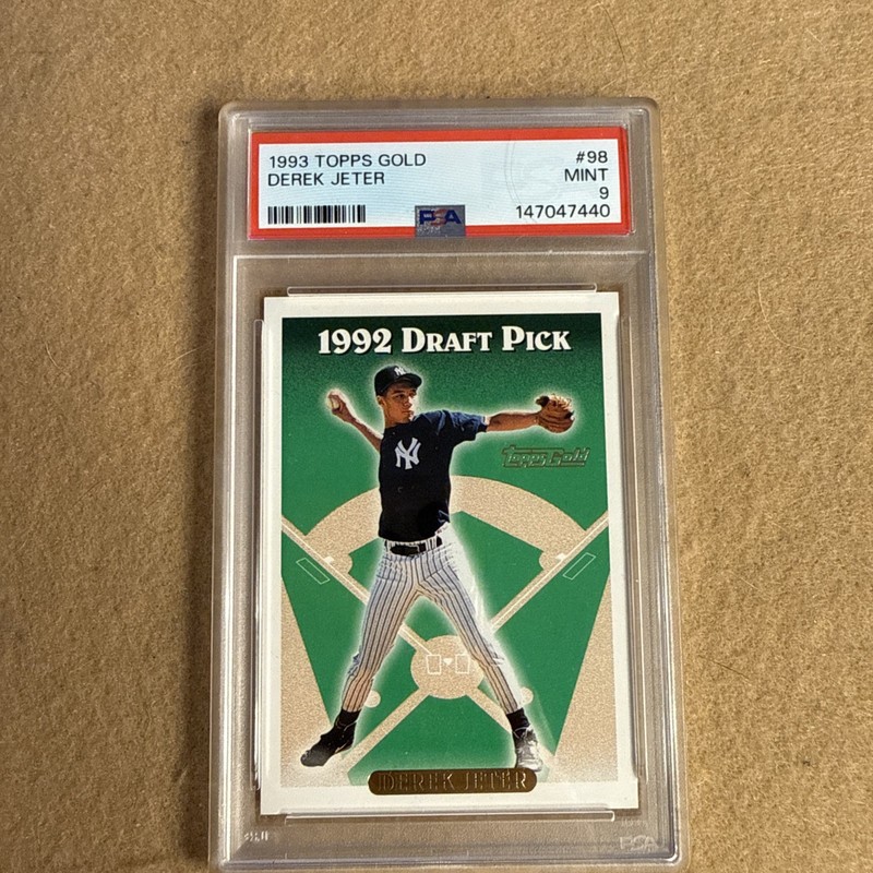 1993 Topps Gold DEREK JETER Yankees 1992 Draft Pick Rookie RC SP #98 Mint PSA 9