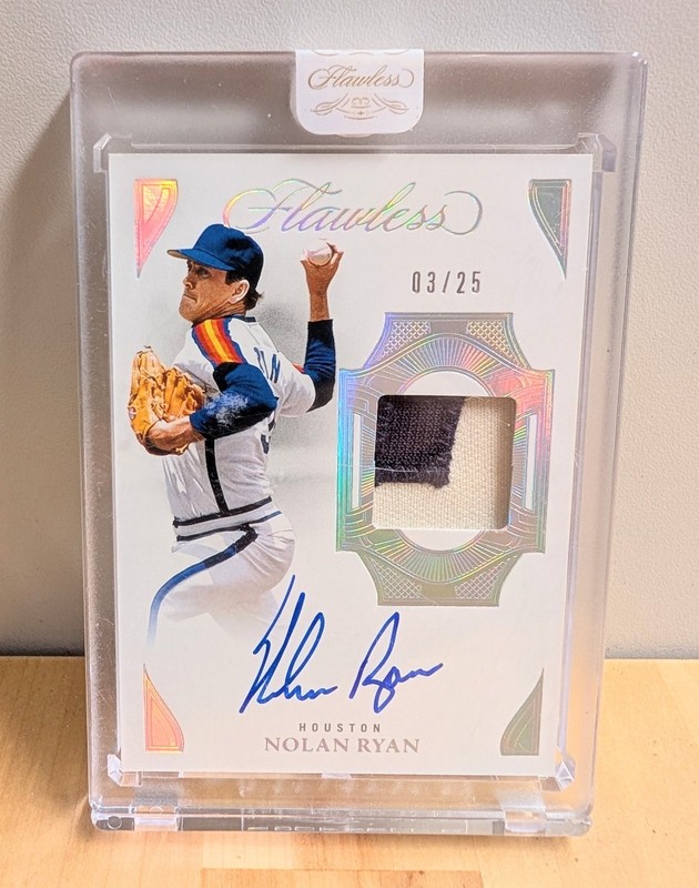 2025 Panini Flawless Baseball Nolan Ryan Prime Patch Auto /25 Game Worn