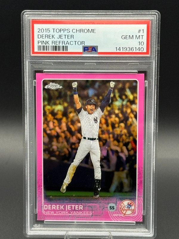 2015 Topps Chrome - Derek Jeter #1 Pink Refractor PSA 10 GEM MT