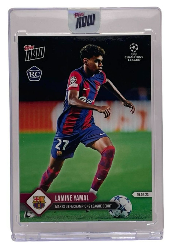 2023 Topps Now Champions Leauge #9 Lamine Yamal Rookie Card (RC) view 2