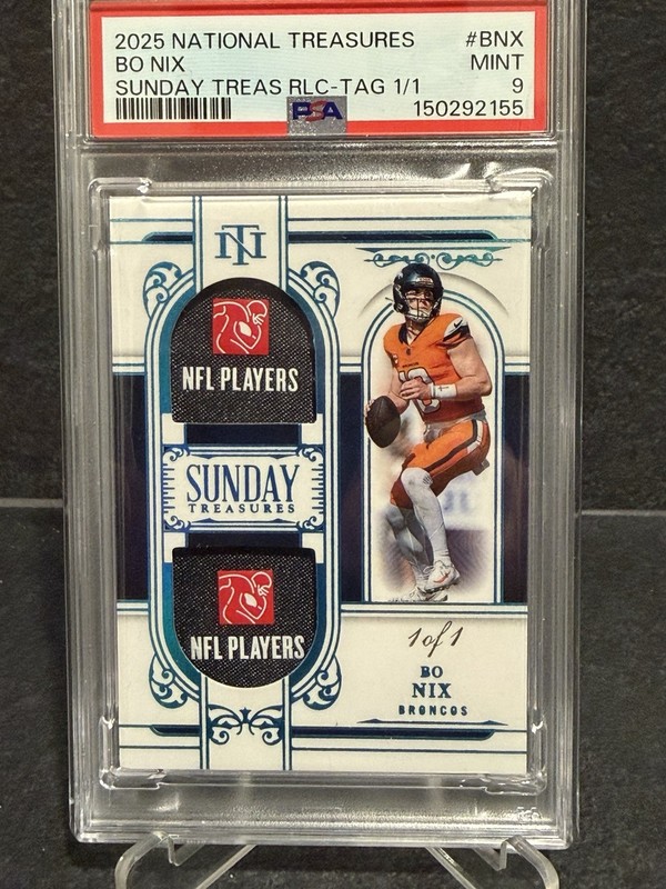 2025 Panini National Treasures - Sunday Treasures Bo Nix #ST-BNX 1/1 