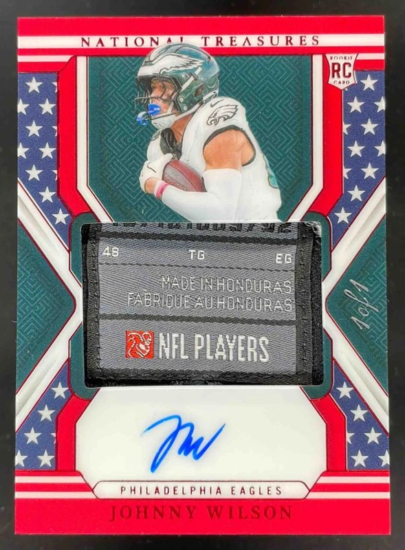 2024 National Treasures Patch Tag Stars Stripes #190 Johnny Wilson RC Auto 1/1