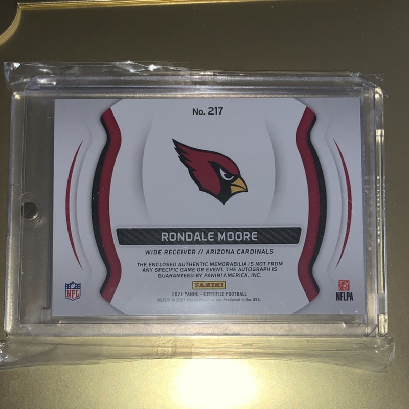 Panini Certified Freshman Fabric Rondale Moore RC Patch Auto #258/299 Cardinals view 2