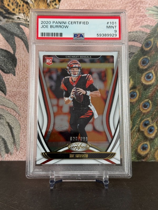 2020 Panini Certified Joe Burrow PSA 9 Rookie /399 #201 - POP 40 - RareCo