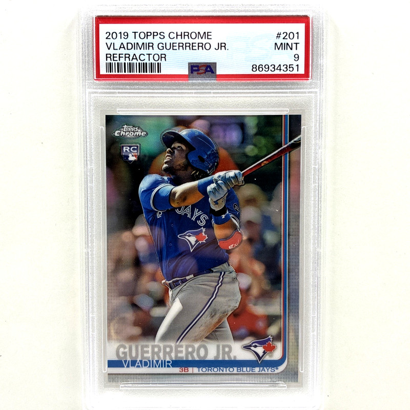 VLADIMIR GUERRERO JR 2019 Topps Chrome Refractor #201 RC PSA 9 Rookie a583
