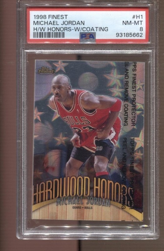1998-99 Michael Jordan Finest Hardwood Honors #H1 PSA 8 NM-MT Chicago Bulls GOAT