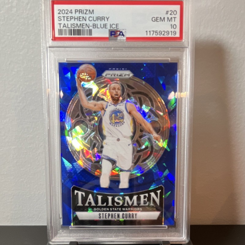2024-25 Panini Prizm Stephen Curry Talismen Ice /125 PSA 10 CHASE PACK! READ!