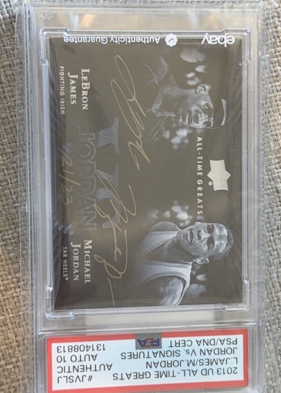 2013 UD All-Time Greats Lebron James Michael Jordan Vs Signatures 🔥 PSA 10 AUTO