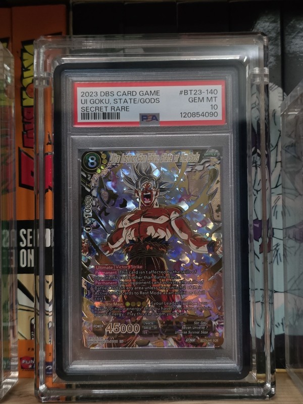 2023 Dragon Ball Ultra Instinct Son Goku State of the Gods SCR #BT23-140 PSA 10