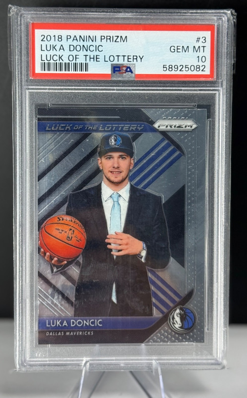 LUKA DONCIC 2018 Panini Prizm Rookie #3 LUCK OF THE LOTTERY / Graded PSA 10 GEM
