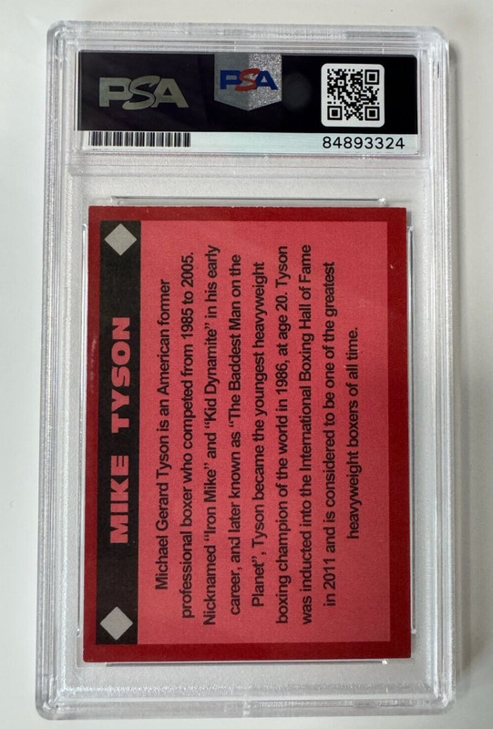 Iron Mike Tyson Autographed Set Card PSA/DNA GEM MINT 10 AUTO view 2