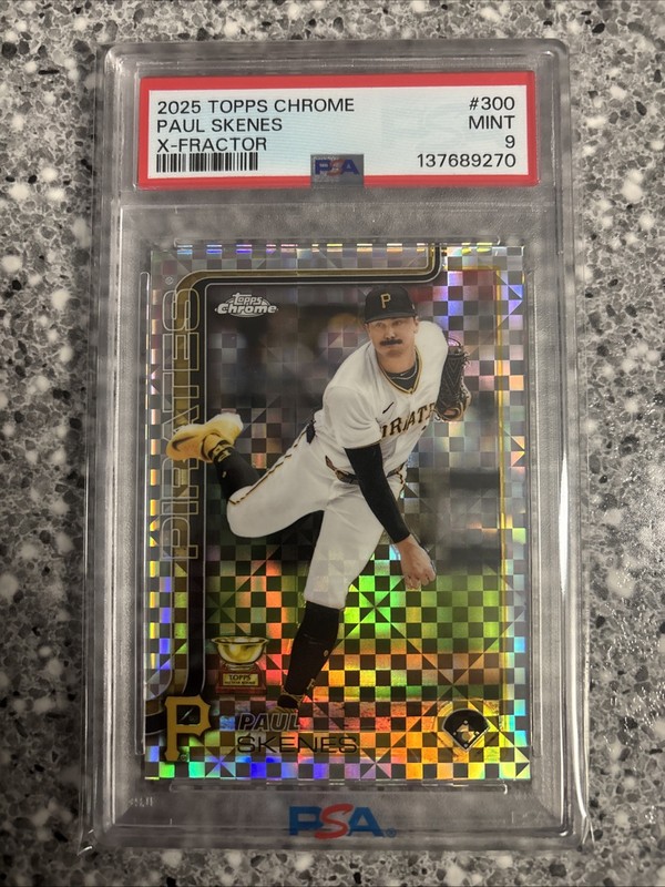 2025 Topps Chrome X-Fractor Rookie Gold Cup Paul Skenes PSA 9 🔥FAST SECURE SHIP