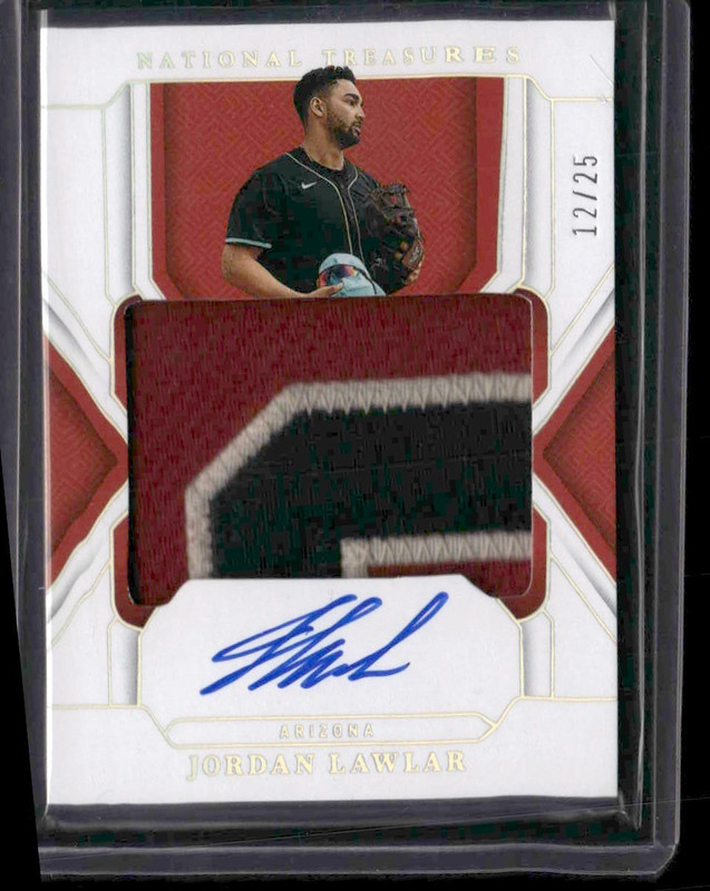 Jordan Lawlar 2025 National Treasures Treasured Material Patch Auto 12/25