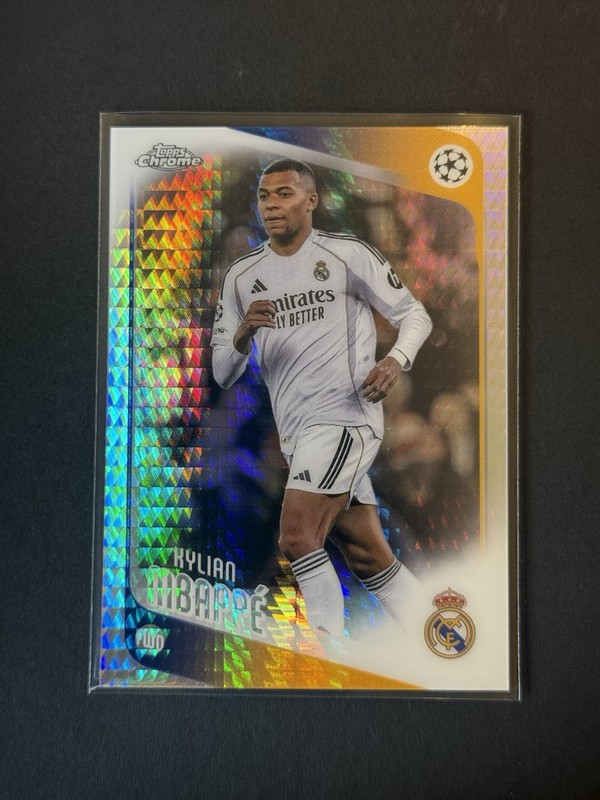 2025-2026 topps chrome UCC Kylian Mbappe Prism Refractor Real Madrid #112