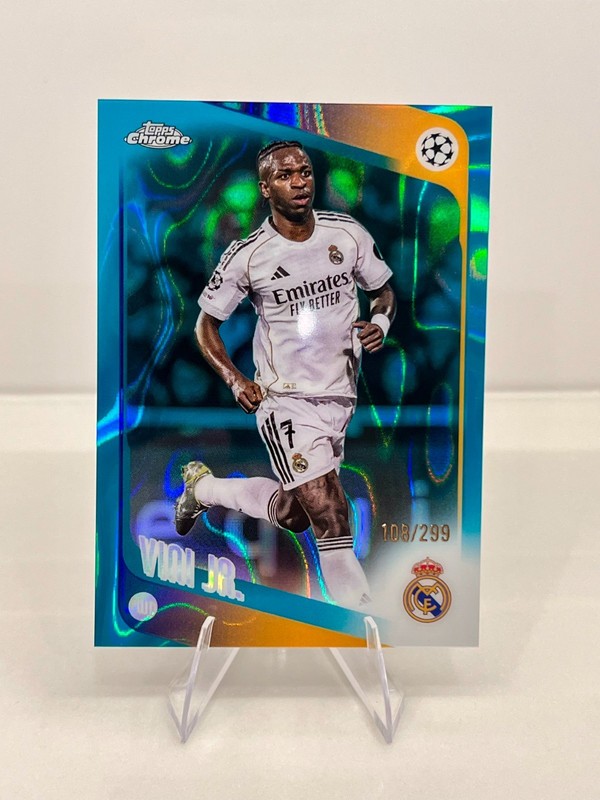 2025-26 Topps Chrome UCC Vinicius Jr Teal Lava /299 - Real Madrid