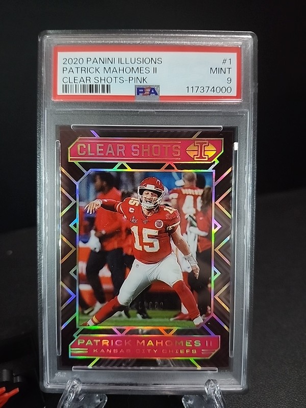 2020 Panini Illusions Patrick Mahomes II  Clear Shots-Pink PSA 9 Kansas City...