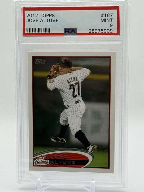 2012 Topps - Jose Altuve #187 PSA 9 Mint Houston Astros