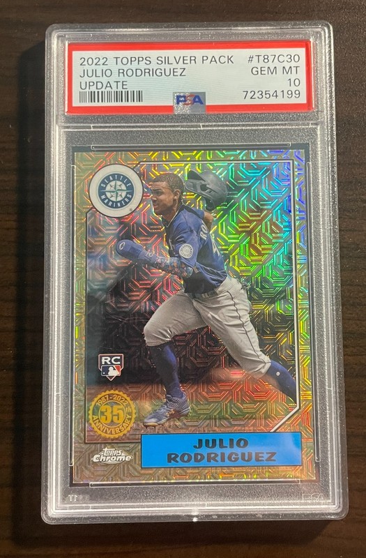 2022 Topps Update Silver Pack Julio Rodriguez Mojo Rookie PSA 10 Mariners RC