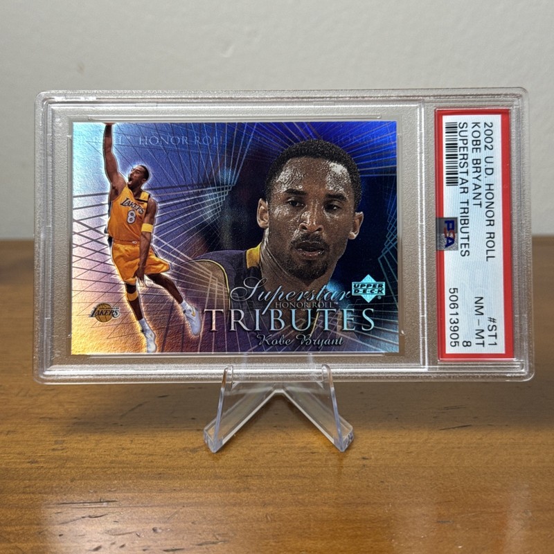 Upper Deck 2002-03 Honor Roll Kobe Bryant Superstar Tributes #ST1 PSA 8 Lakers
