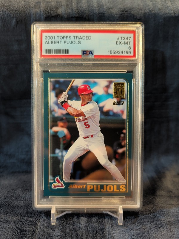 2001 Topps Traded Rookies Albert Pujols #T247 (RC) PSA 6 EX-MT
