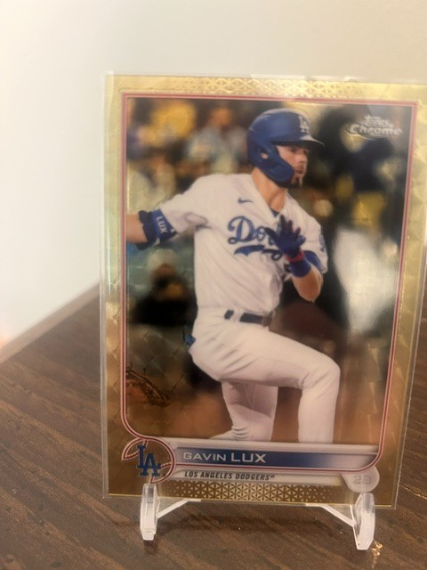 2022 Topps Chrome Gavin Lux SUPERFRACTOR 1/1 DODGERS view 2