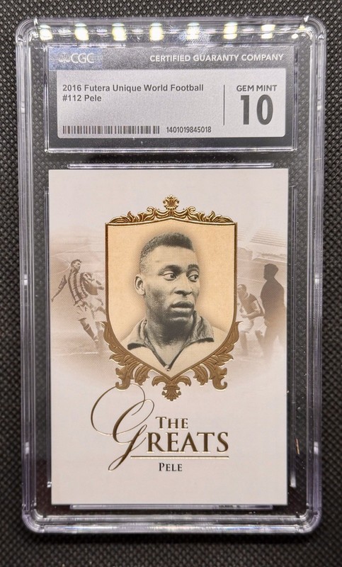 2016 Futera Unique World Football Soccer #112 Pele Brazil CGC 10