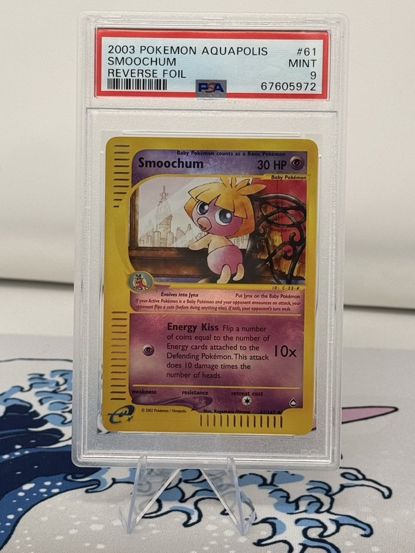 2003 POKEMON AQUAPOLIS #61 SMOOCHUM REVERSE FOIL PSA 9 Pop 20