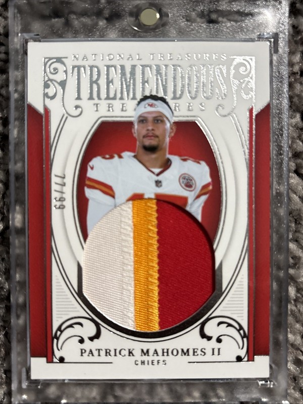 2025 Panini National Treasures Tremendous Patrick Mahomes II /99 Patch #TT-PMS