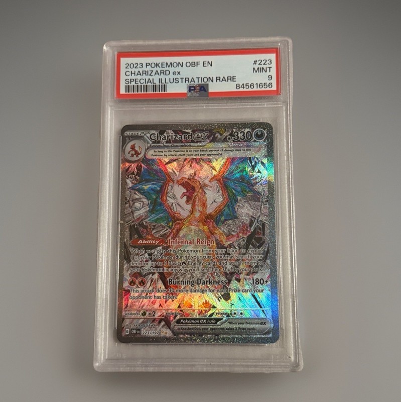 Pokemon PSA 9 Charizard ex 223/197 Obsidian Flames SIR Holo EN 2023