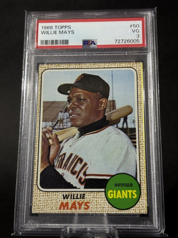 1968 Topps Willie Mays #50 PSA 3 Very Good Vintage San Francisco Giants