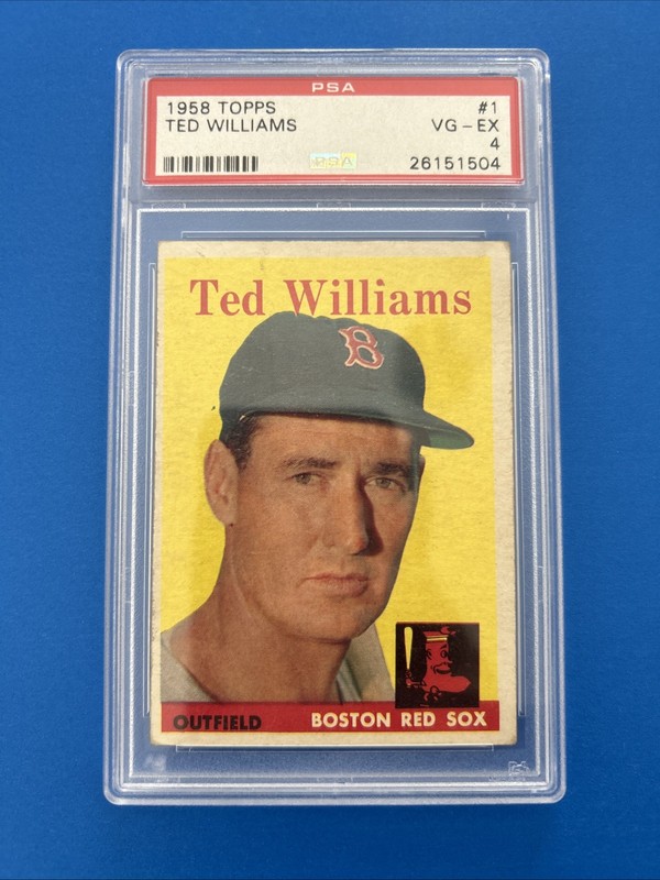 1958 Topps Ted Williams #1 Red Sox PSA 4