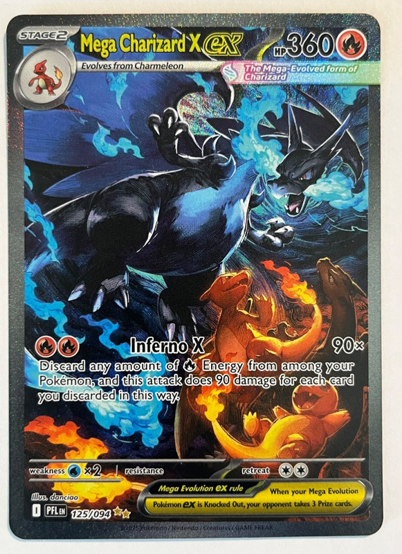 Mega Charizard X ex 125/094 Me02: Phantasmal Flames Holo (Read description)
