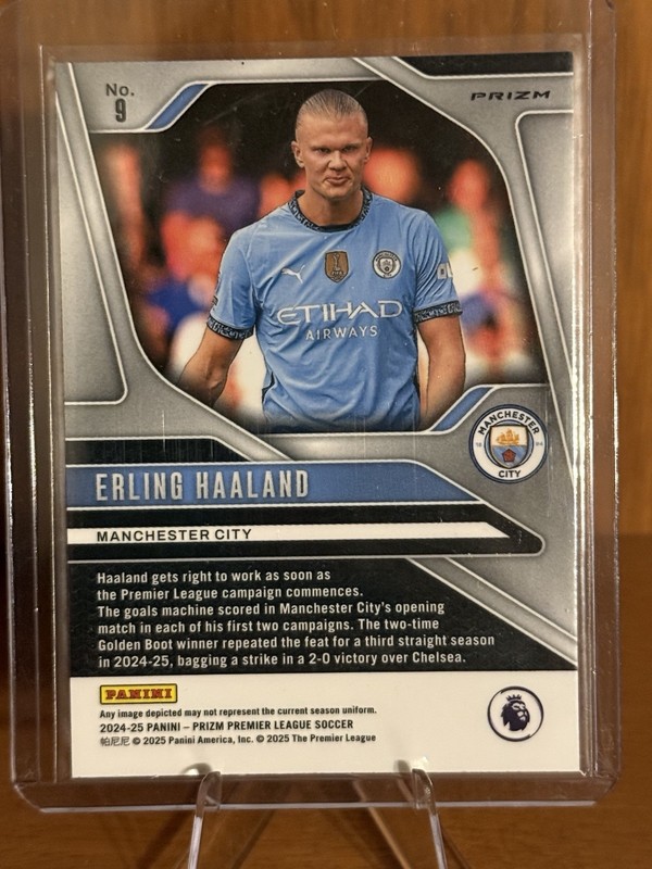 2024-25 Panini Prizm Premier League - Erling Haaland #9 Silver Prizm view 2