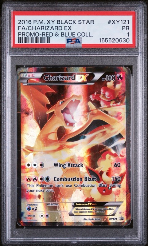 PSA 1 Pokémon TCG Charizard EX XY Promo Holo Card XY121 English RARE