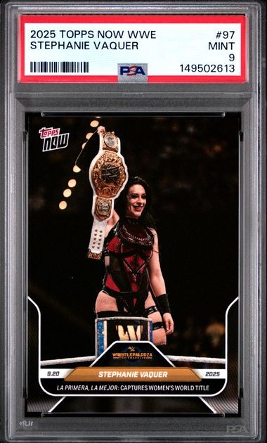 Stephanie Vaquer 2025 Topps Now WWE 9-20-25 Card #97 PSA 9 Mint
