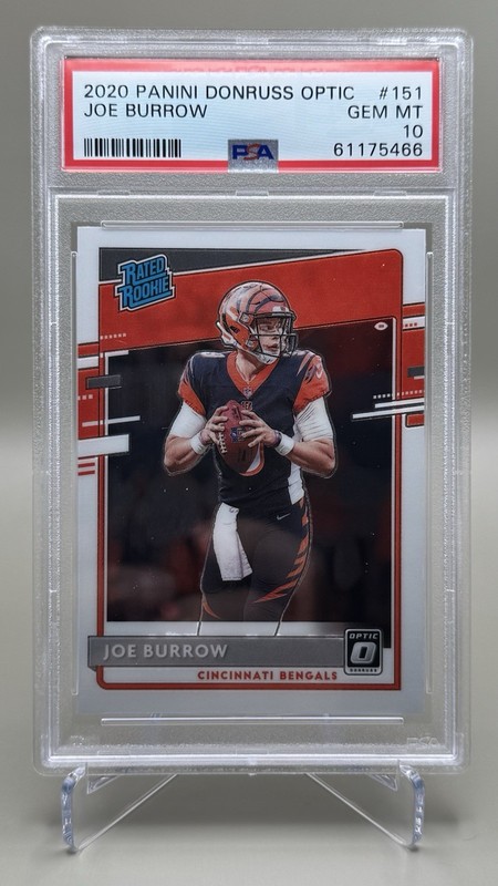 2020 Panini Donruss Optic Joe Burrow Rated Rookies RC #151 PSA 10 Bengals