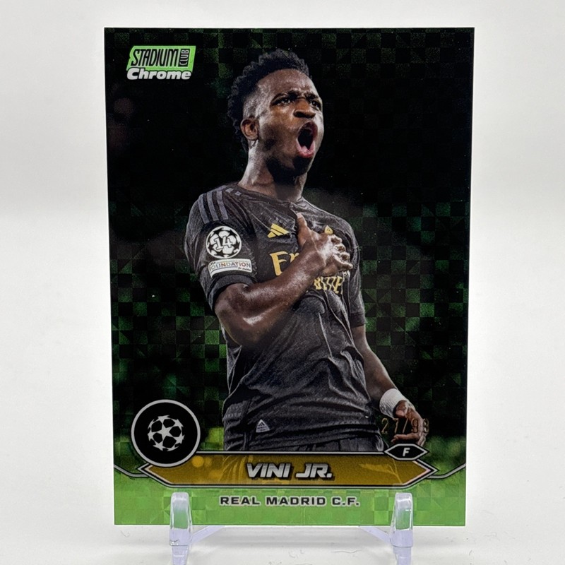 2023-24 Stadium Club Chrome UCL Neon Green X-Fractor /99 Vinicius Junior Vini Jr