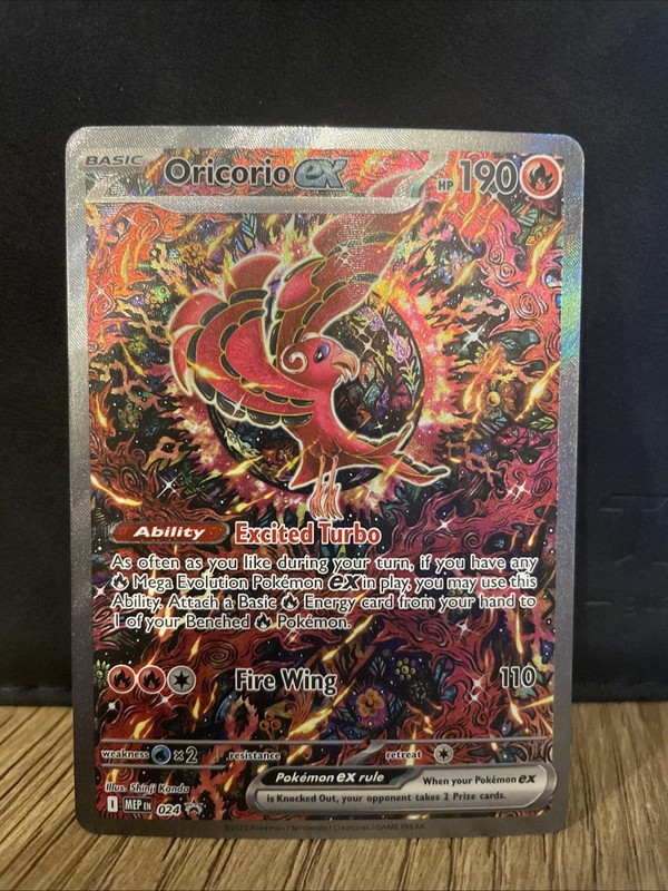Oricorio ex 024 Pokémon TCG Mega Evolution Charizard UPC Black Star Promo NM