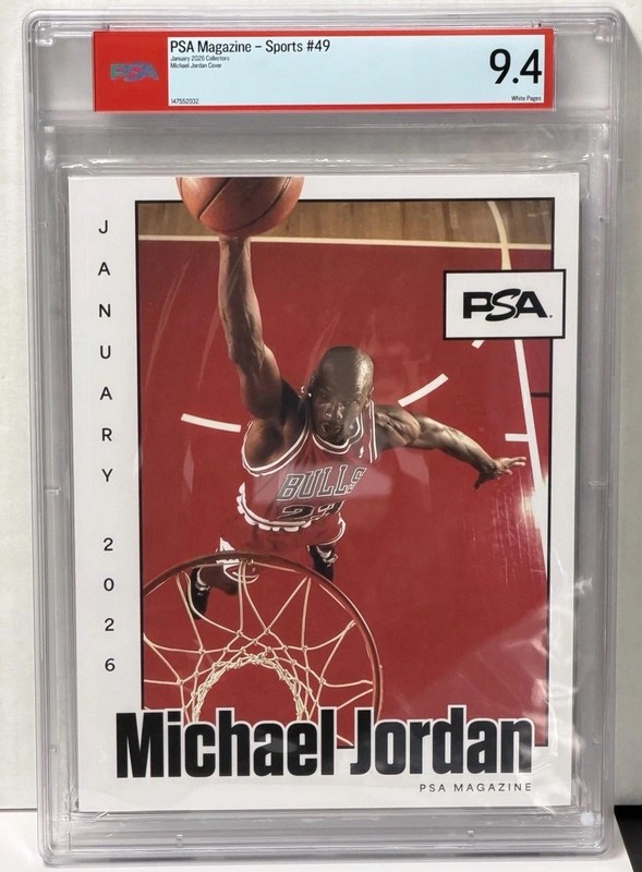 Michael Jordan PSA Magazine #49 January 2026 Chicago Bulls PSA 9.4