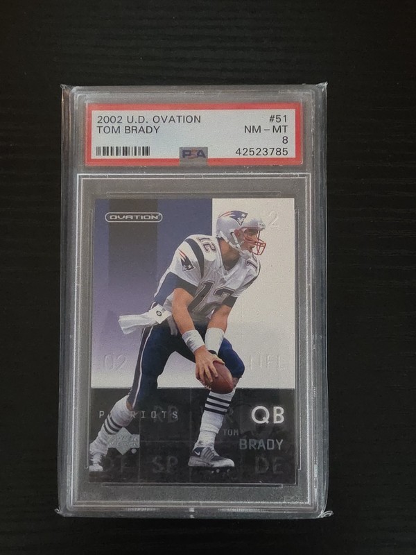 2002 UPPER DECK OVATION #51 TOM BRADY PSA 8