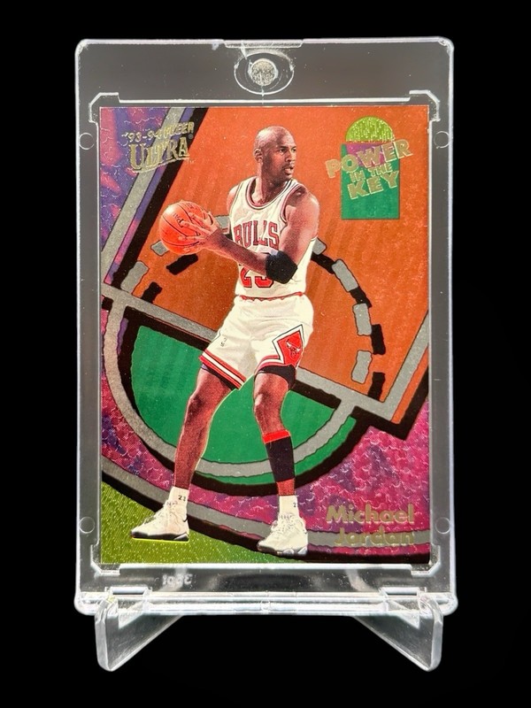 1993 Fleer Ultra MICHAEL JORDAN POWER IN THE KEY SSP INSERT HOLO FOIL 2/9 RARE