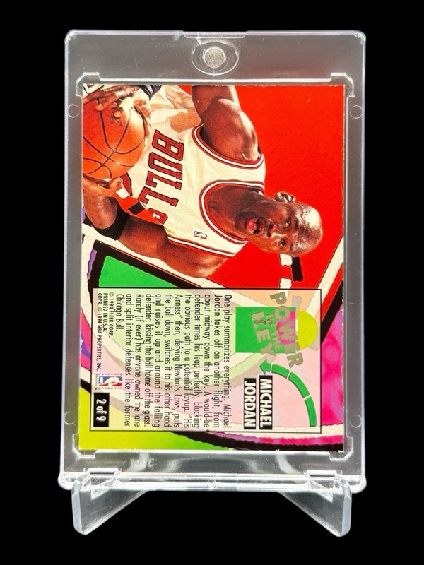 1993 Fleer Ultra MICHAEL JORDAN POWER IN THE KEY SSP INSERT HOLO FOIL 2/9 RARE view 2