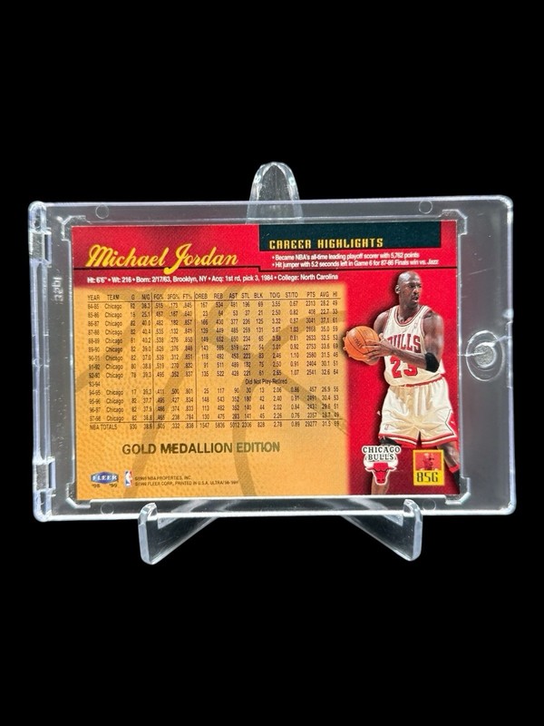 1998 Fleer Ultra MICHAEL JORDAN GOLD MEDALLION SSP VARIATION #85G🔥ULTRA RARE🔥 view 2