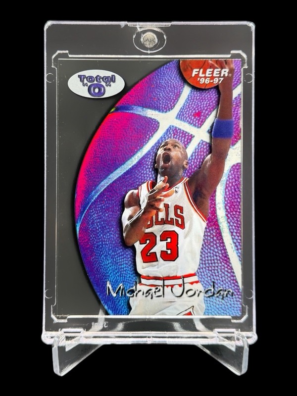 1996/97 Fleer MICHAEL JORDAN “TOTAL O” SSP INSERT ACETATE 4 OF 10🔥ULTRA RARE🔥