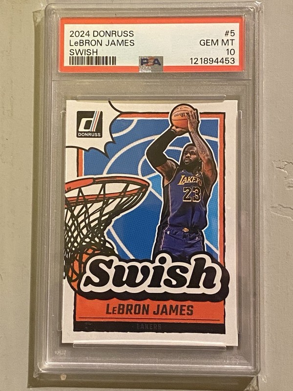 Panini Donruss 2024-25 LeBron James Swish Insert #5 PSA 10 Lakers