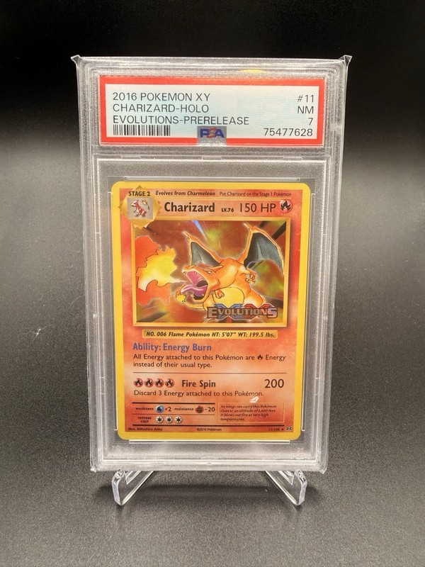 2016 Pokemon XY Charizard Holo #11 Prerelease  PSA 7 NM Evolutions